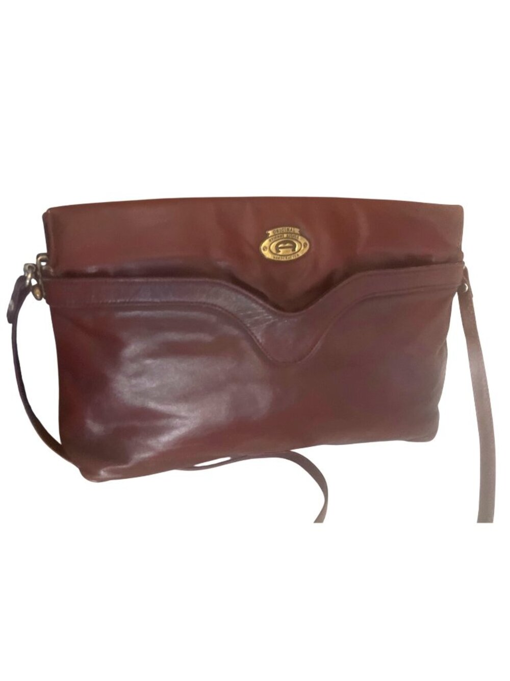 Vtg Etienne Aigner Oxblood Leather Crossbody Shoulder Bag Handcrafted
